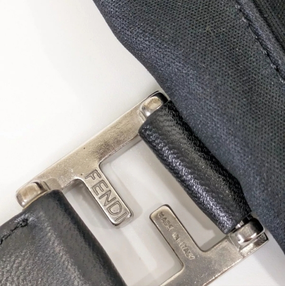 FENDI Black Nylon and Leather Mini Tote Bag with Pouch! - Picture 12 of 16